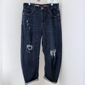 Pilcro The Bow Boyfriend Distressed Jeans